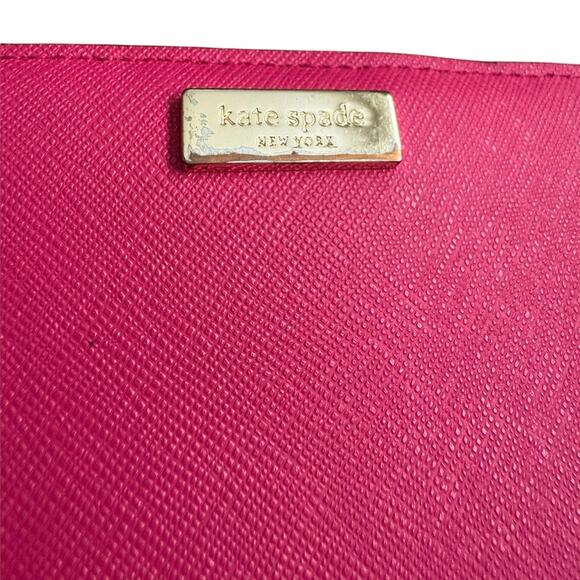 Kate Spade Hot Pink and Gold Wallet *as is* - Picture 2 of 11